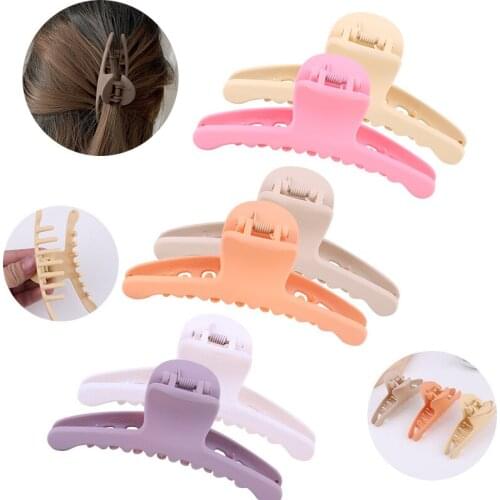 Fine Clips Butterfly Matte Clamp Styling Women Girls Accessories Nonslip Strong 4.3 Clip Claw Jaw