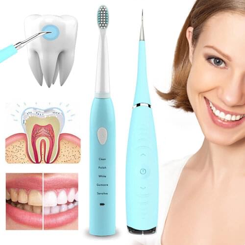 Ultrasonic Washable Electronic Whiten Waterproof ToothBrush Scaler Tooth Calculus Remover Teeth Stains Tartar Tool Dentist set