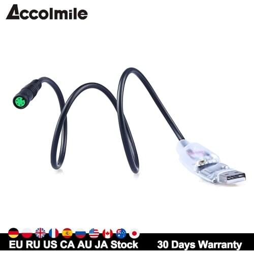 EBike USB Programming Cable for 8fun Bafang BBS01 BBS02 BBSHD Mid Drive Electric Bike Motor PAS Speed Current Limits Upgraded