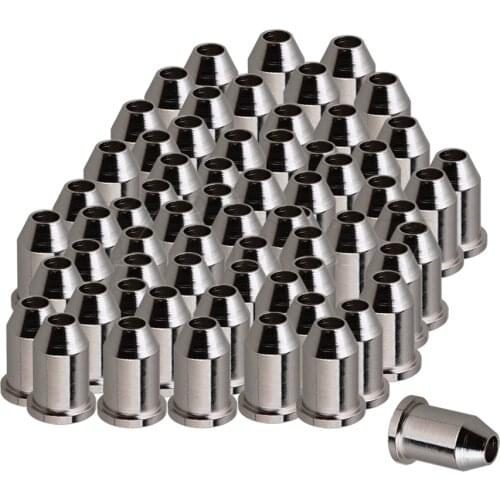 Yibuy Chrome Guitar Through Body String Mounting Ferrules Pack of 60