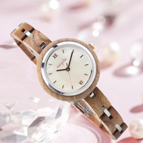 Womens watches 2021 new fashion wood watch ladies quartz watch waterproof steel band watch часы женские