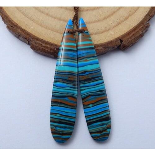 Charms Gemstone Rainbow Asper womem fashion Teardrop Earringsbead,Semiprecious stone earring,42x9x4mm,3.8g