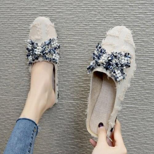 Womens Low Heel Slippers Home Slippers Fashion Outer Wear flip flop Flat and soft bottom Walking slippers zapatos mujer U30-02