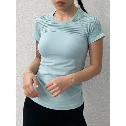 Women Yoga Sport T-Shirts Gym Sportswear Fitness Light girls Sportswear Running shirt Quick Dry Yoga Shirts