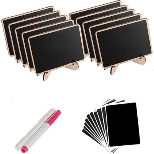 1set Mini Lace Blackboard Liquid Chalks Chalkboard Wooden Blackboard Price Stand For New Year Party Christmas Wedding Decoration