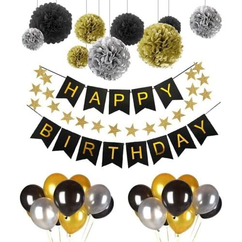 12 Inch Pearl Gold Black Silvery Latex Balloons Hydrangea Flag Birthday Wedding Themed Party Decoration Supplies