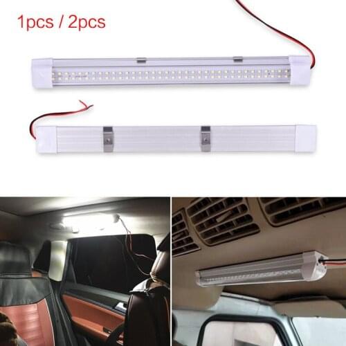 Car Interior Led Work Light Bar 4.5W 72LEDs Lamp Tube with Switch for Cabinet Van Lorry Truck Camper Boat Ceiling Light 12V