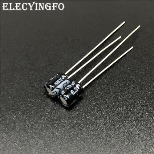 20Pcs/100Pcs 10uF 6.3V10uf SAMXON SM Series 4x5mm High Quality 6.3V10uF Aluminum Electrolytic capacitor