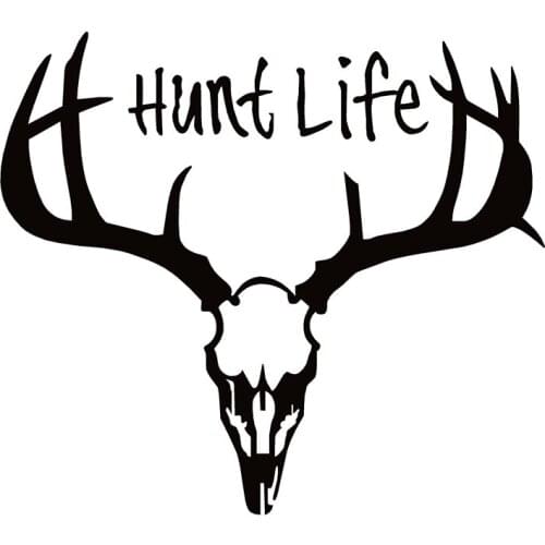 40639# Die-Cut Vinyl Decal Head Deer Skull Car Sticker Waterproof Auto Decors on Car Body Bumper Rear Window