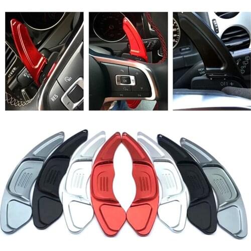 2pcs Aluminium Car Steering Wheel Shift Paddle fit For Volkswagen VW GOLF 7 2015- GTI R MK7 Scirocco Wheel Shift Paddle