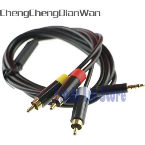 ChengChengDianWan Worldwide 1.5M AV Cable Audio Video Cable Cord for XBOX360 E version Game (Black) 2pcs/lot