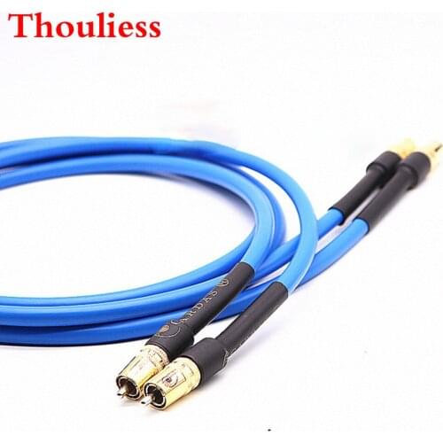 Thouliess Pair HIFI Cardas Clear Light Wire Cardas RCA Interconnect Audio Cables RCA Cable whith Rhodium Plated RCA Socket