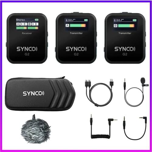 SYNCO G2 G2A1 G2A2 Wireless Lavalier Microphone System for Smartphone Laptop DSLR Tablet Camcorder Recorder pk comica