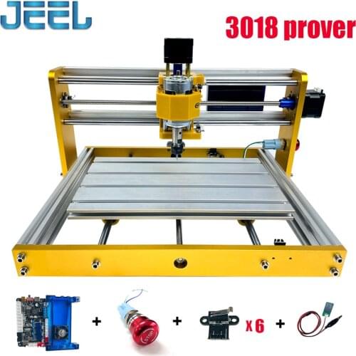 CNC 3018 PRO-VER Wood Router DIY Machine 0-15W Laser Engraver with Limit Swiitch, Probe Machine, Anti-dust Board, GRBL1.1
