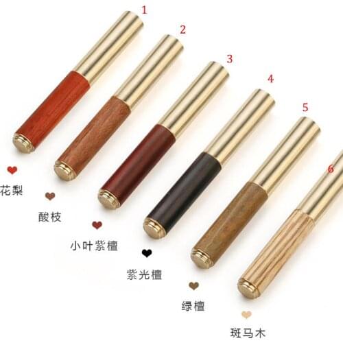 Handmade Wooden Fountain Pen Screw Cap 0.6mm Iraurita Nib Mini Brass Pen Writing Tool for Bussiness School Office