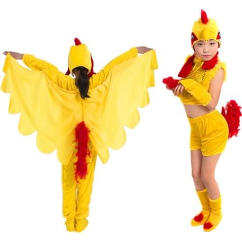 Yellow chicken dance costume for children chicken costume child baby chicken costume yellow chicken costume