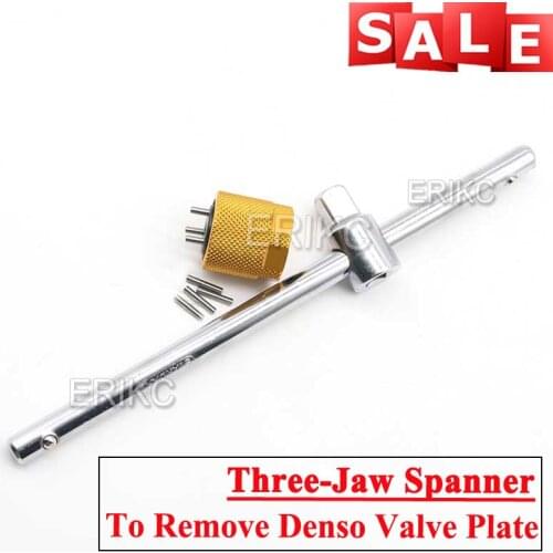 ERIKC Three-Jaw Spanners Injector Valve Plate Remove Tools Removing CR Diesel Fuel Injection Valve Disassembly Tool For Denso