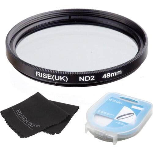 RISE(UK) 49/52/55/58/62/67/72/77 mm Neutral Density ND2 Filter +filter case + cloth for sony canon nikon all camera