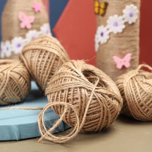 50m Natural Burlap Ribbon Roll Rustic Vintage Wedding Decoration Christmas Festival Wrapping Party House Decoration