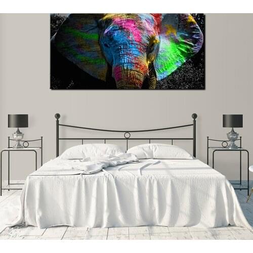 Graffiti Colorful African Art Elephant Animal Canvas Paintings Oil Painting On Canvas Wall Art For Living Room Bedroom Unframed