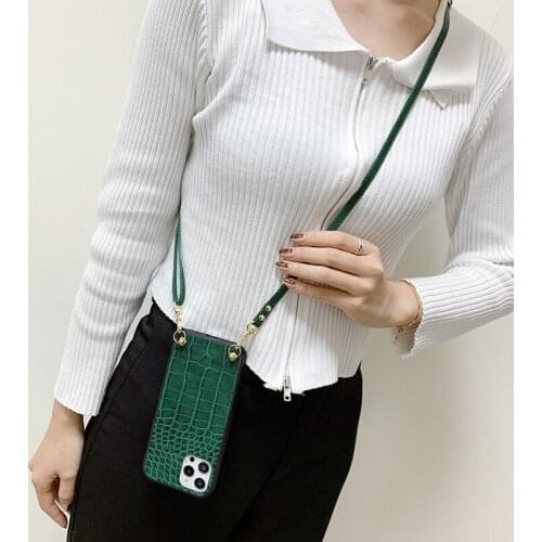 Crocodile cortex Strap Crossbody Long Chain Phone Case for HONOR 9A 7A 8A 10 20 8X 9X V30 20I 30PRO X10 30 9X LITE Back cover