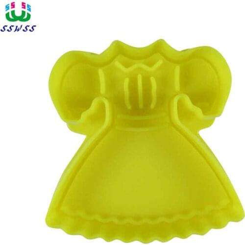 Little Princess Dress Pattern Printing Molds,Food Grade Plastic Cake Decorating Cutters Tools,Direct Selling
