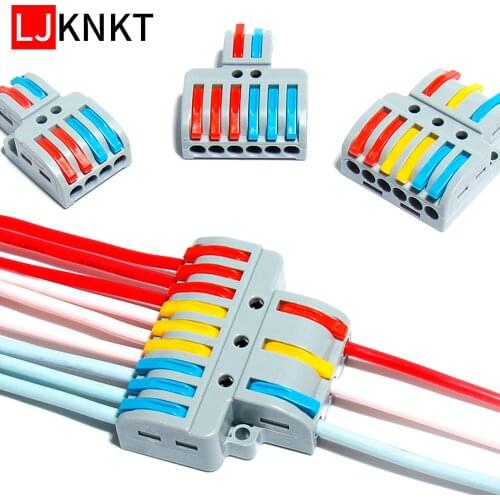Multi port PCT fast multi function wire splitter soft hard wire connectors durable insulation flame retardant Splicing Spring