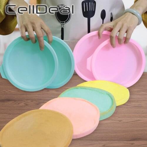 Silicone Cake Mold 4/6/8 Inch Layered Cake Round Shape Tray Mold Non-stick DIY Mousse Mould Bake Ware Kitchen Baking Tools