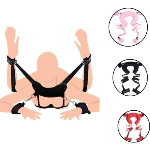 Fetish Position Master Open Legs Soft Padded Pillow With Hand Cuffs Ankle Cuffs,BDSM Bondage Restraints Harness Erotic Sex Toys