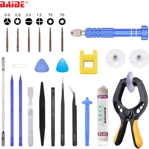 New Combination 24 in 1 Repair Tools Kit With Screen Pliers Screwdriver for iPhone 7 Tablet PC Cell Phone Replace LCD 100set/lot
