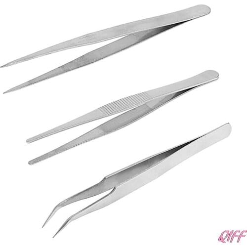 3Pcs Repair Precision Mounting Tool Set Electronic Stainless Steel Tweezers