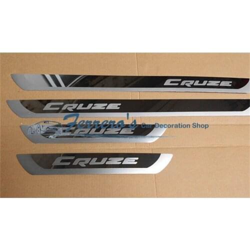 High-quality stainless steel Plate Door Sill Welcome Pedal Car Styling Accessories 4pcs/set For Chevrolet Cruze 2010-2014