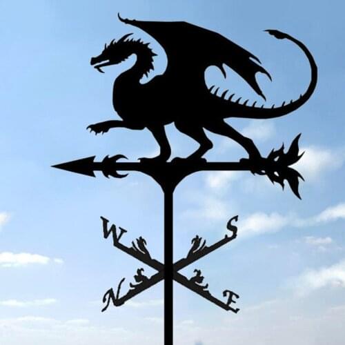 Weathervane With Animal Ornament Garden Stake Weather Vane Professional Direction Measuring Tool Decoration