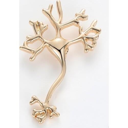 Neurologist Lapel Pin Medical Doctors Nurses Gift Gold Color Brooch Trendy Jewelry Science Medicine Cute Pins Women Accessories