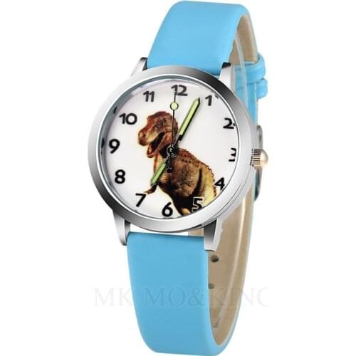 New Arrival High Quality Students Dinosaur Pattern Kids Watches Children Causal Quartz Wristwatch Boy Relogio Montres Kol Saati
