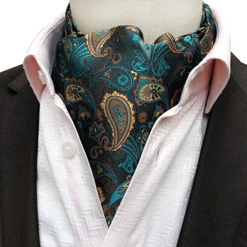 New Formal Stripe Business Tie Fashion Big Pattern Bib Tie Paisley Business Men Scarf Party Dress Gown Paisley Ol Tie
