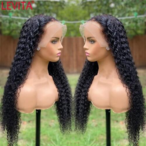 Wholesale wig deep wave lace front wig 4x4 lace closure wig Brazilian lace front Human Hair Wigs for black women 150% Density