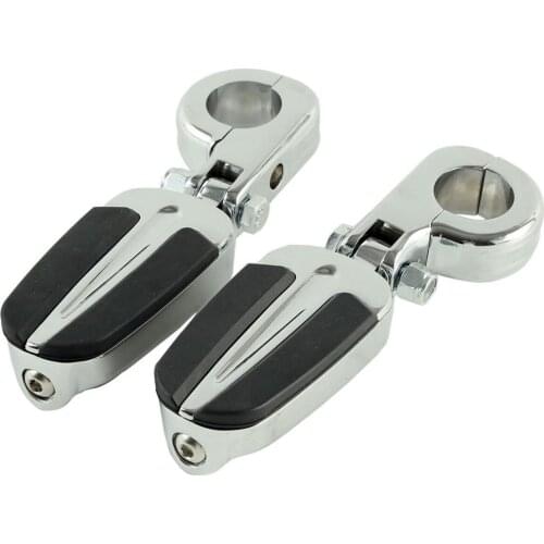 Motorcycle 1-1/4" Highway Foot Pegs Rest For Harley Touring Dyna Low Rider FXDL 1.25" Engine Guard Yamaha Kawasaki Suzuki Honda