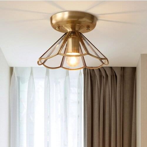 Nodic Glass Ceiling Lamps for Living Room Dining Room American Hotel Bedroom Balcony Study Room Coffee Ceiling Lights Fixtures