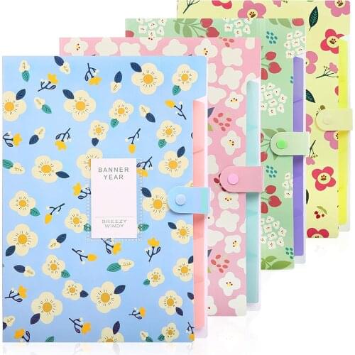 Expanding File Folder Accordian File Organizer with 6 Pockets Document Accordion Folder, US Letter and A4 For School, Office