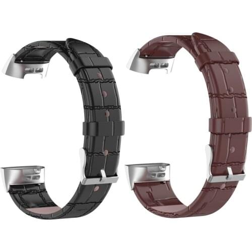 Watch Band Strap Genuine Leather Watchbands for Fitbit Charge3 Charge4