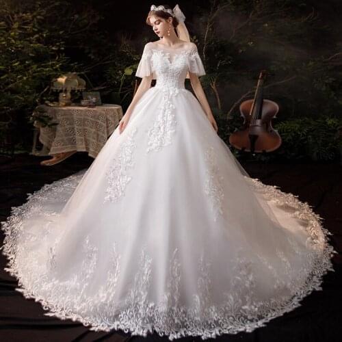 Sweetheart Luxury Brand Wedding Dress Plus Size With Sleeves Appliques Long Lace Dresses Embroidery Elegant Brides Gown Princess