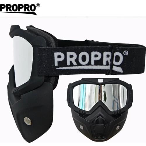 PROPRO Motorcycle Helmet Goggles Motocross Glasses Retro Windproof Goggles Mask Ski Cycling Safe Mirror Protective for unisex