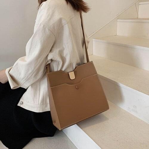 Tote Bag Shoulder Bag Female Crossbody Bag Designer Handbag Purse Women Retro All-match Fashion 2021 PU Leather High Capacity