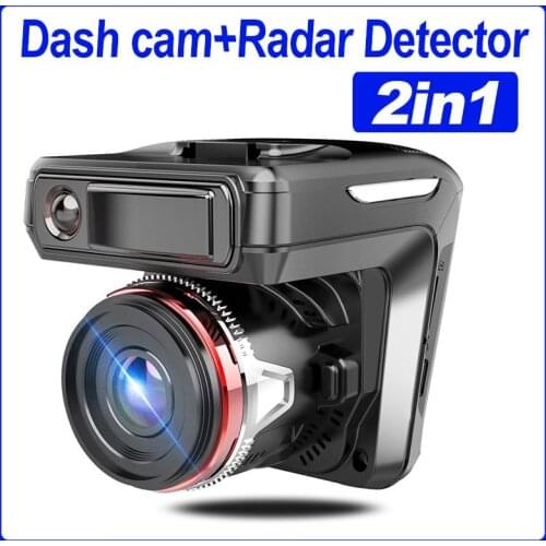 X7 Radar Car DVR Dash Cam Detector Video Recorder 2 In 1 HD 1080P 140 Degree Angle Russian Language Dash Cam Video Recorder