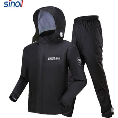SINOLL Motorcycle Rain Suit Waterproof Raincoat+Rain Pants Motorcycle Rain Jacket Sports Riding Motorbike Raincoats Motorcycle