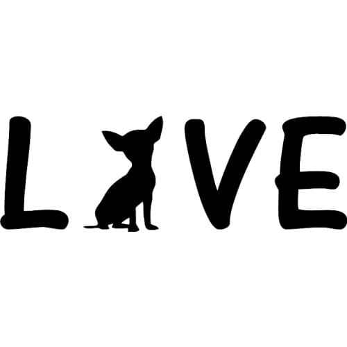Funny Car Sticker Die-Cut Vinyl Decal Chihuahua Love Car Decal Waterproof Auto Decors on Car Body Bumper Rear Window Car Styling