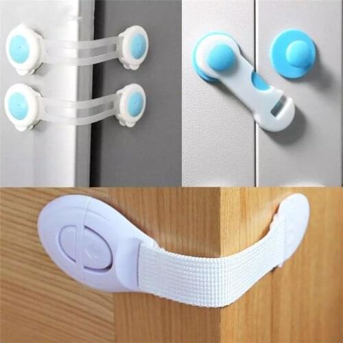 1/5/10pcs Childrens Cabinet Lock Baby Safety Protection Child Safety Latches Drawers Cupboards Childproof Product plastic latch