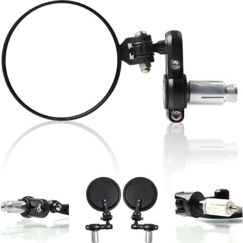 1pair round Motorcycle Mirror rearview side mirrors For r6 yzf mt 07 09 vespa gts 650 onda moto triumph tiger tracer 900 tmax