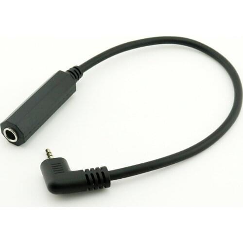 1pcs 6.35mm Female to 3.5mm 1/8" Male 90 Degree Angled Audio Adapter Lead Cable 1ft